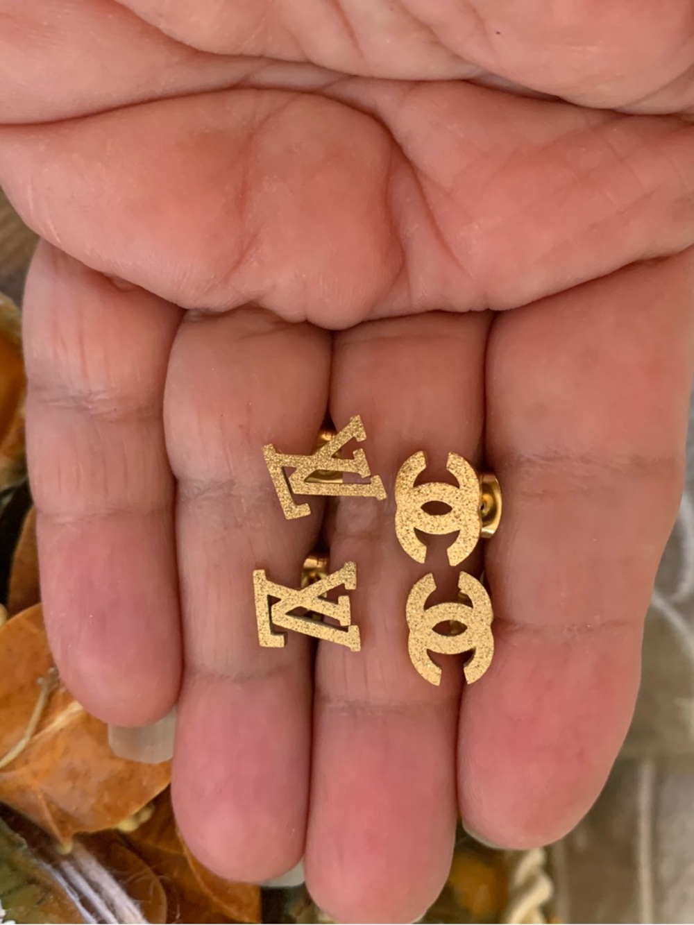 Gold plated stainless steel little Earrings studs